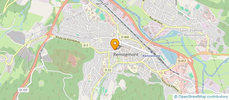 localisation de l'entreprise PIZZAFOOD à REMIREMONT