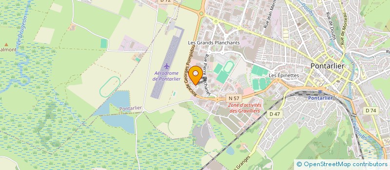 localisation de l'entreprise PIZZAS-PATES DU HAUT-DOUBS  PONTARLIER