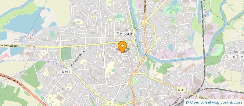 localisation de l'entreprise PIZZERIA BELLAVITA S.A.R.L. à SOISSONS