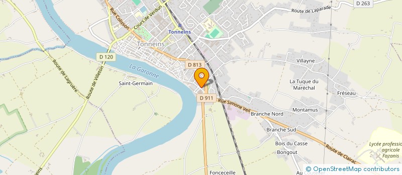 localisation de l'entreprise PIZZERIA CHRISTELLE  TONNEINS