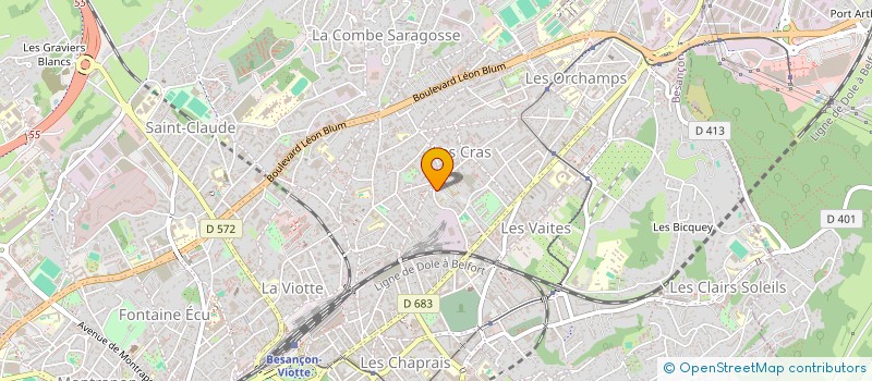 localisation de l'entreprise PIZZERIA DES CRAS à BESANCON