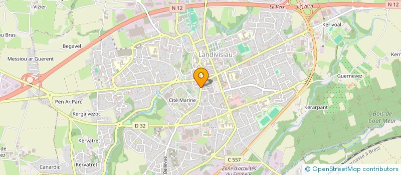 localisation de l'entreprise PIZZERIA DES HALLES à LANDIVISIAU