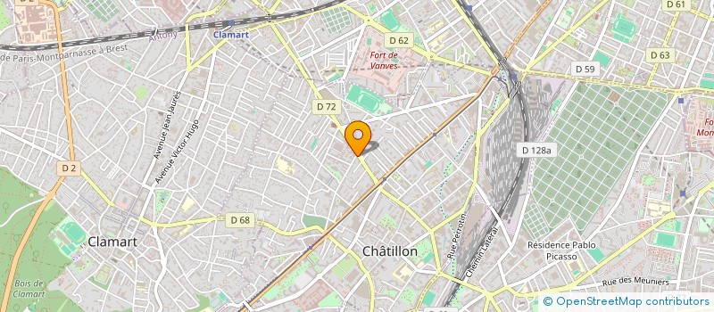 localisation de l'entreprise PIZZERIA DI ANGELO  CHATILLON