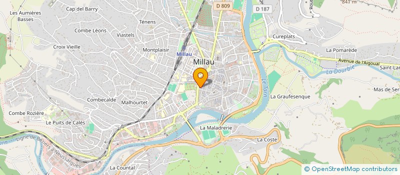 localisation de l'entreprise PIZZERIA DU CHATEAU  MILLAU