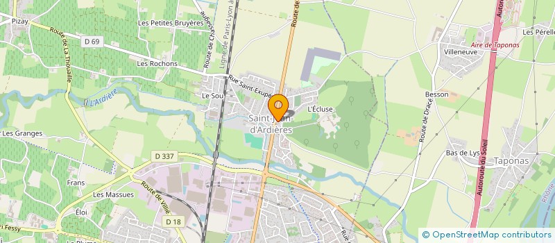 localisation de l'entreprise PIZZERIA LA CALABRAISE  BELLEVILLE-EN-BEAUJOLAIS