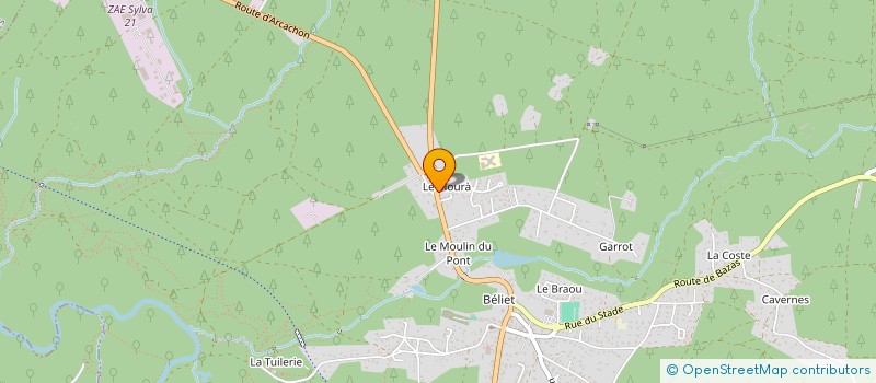 localisation de l'entreprise PIZZERIA LA TOSCANA  BELIN-BELIET