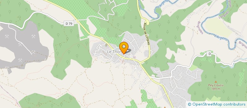 localisation de l'entreprise PIZZERIA LES GUEULES ROUGES  LE THORONET