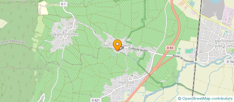 localisation de l'entreprise PJ BAT GROS-OEUVRE  OBERMORSCHWIHR