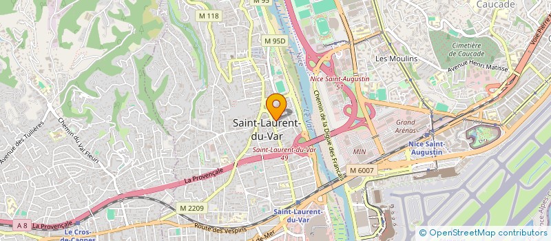 localisation de l'entreprise PJ DECO à SAINT-LAURENT-DU-VAR