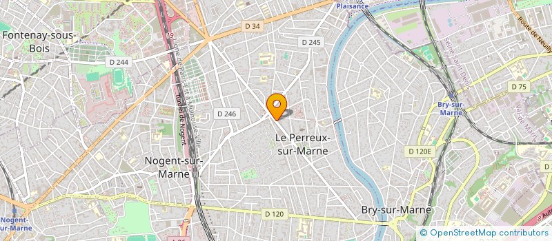 localisation de l'entreprise PJ DIFFUSION à LE PERREUX-SUR-MARNE