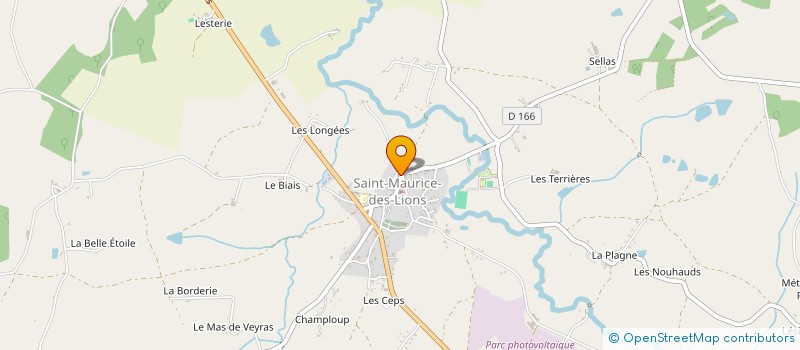localisation de l'entreprise PJ DISTRI FOODS à SAINT-MAURICE-DES-LIONS