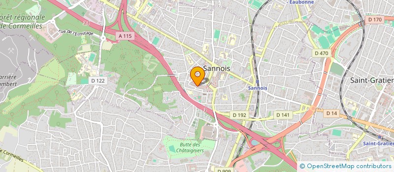 localisation de l'entreprise PJ ELECTRICITE à SANNOIS