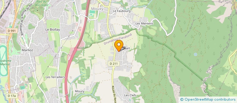 localisation de l'entreprise PJ HOLDING  DRUMETTAZ-CLARAFOND