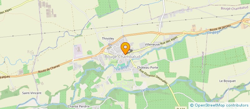 localisation de l'entreprise PJ IMMOBILIER  BOUGE-CHAMBALUD