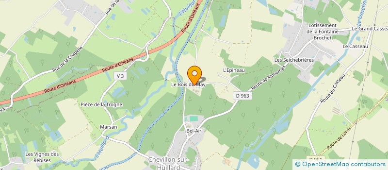 localisation de l'entreprise PJ IMMOBILIERE à CHEVILLON-SUR-HUILLARD