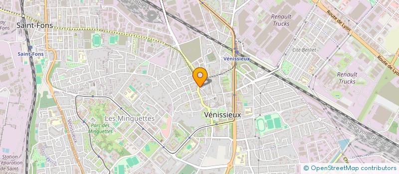 localisation de l'entreprise PJ OPTIQUE  VENISSIEUX