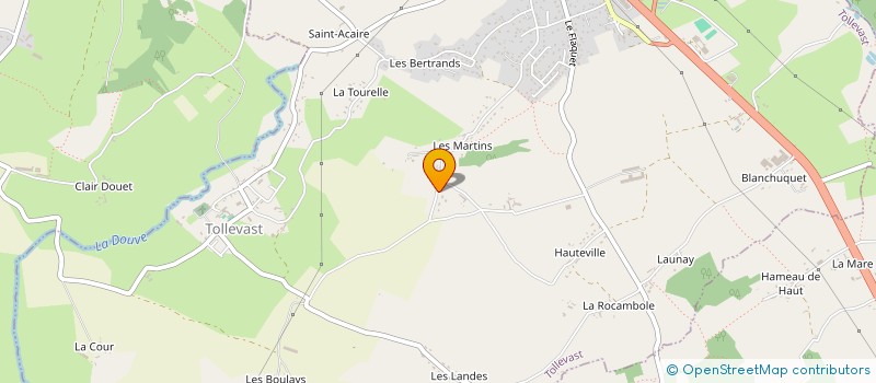 localisation de l'entreprise PJ TAMERVILLE  TOLLEVAST