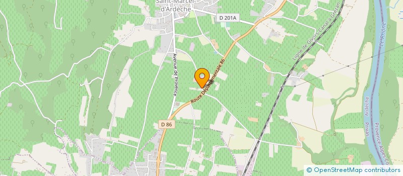 localisation de l'entreprise PJ3C  SAINT MARCEL D'ARDECHE