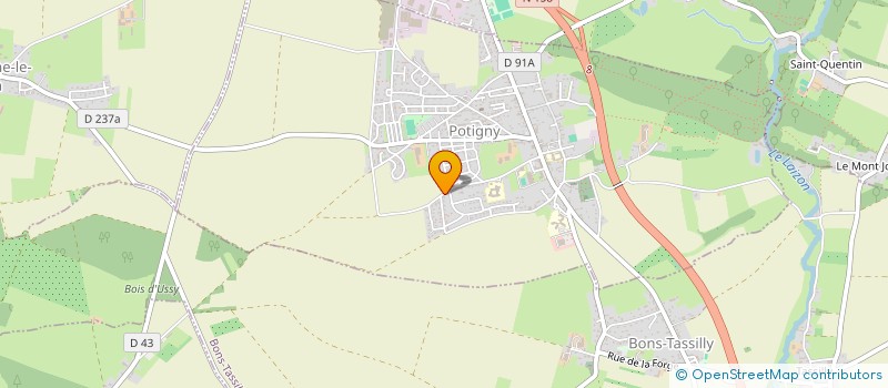 localisation de l'entreprise PJAF  POTIGNY