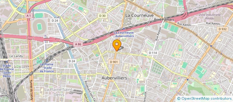localisation de l'entreprise PJC à LA COURNEUVE