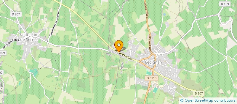 localisation de l'entreprise PJC INVESTISSEMENTS  LEDIGNAN