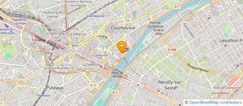 localisation de l'entreprise PJC SA à COURBEVOIE