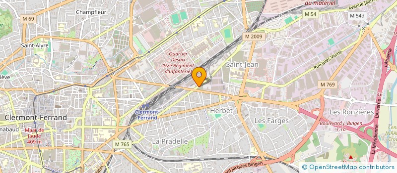 localisation de l'entreprise PJL NEGOCE à CLERMONT-FERRAND