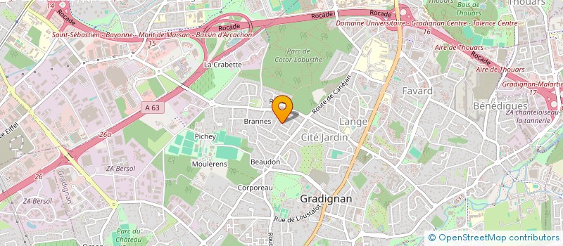 localisation de l'entreprise PJM à GRADIGNAN