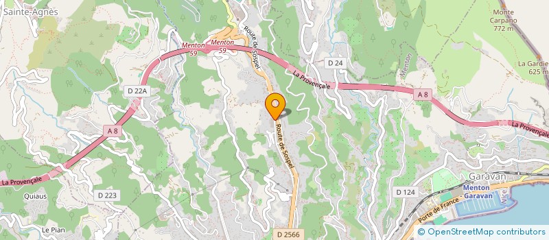 localisation de l'entreprise PJM à MENTON