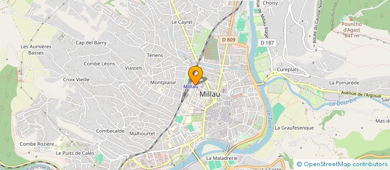 localisation de l'entreprise PJS  MILLAU