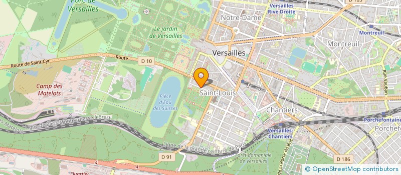 localisation de l'entreprise PJS à VERSAILLES