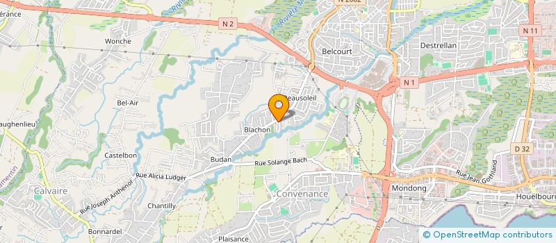 localisation de l'entreprise PJT PREVENTION  BAIE-MAHAULT