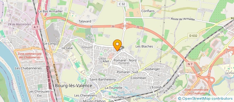 localisation de l'entreprise PK  BOURG-LES-VALENCE