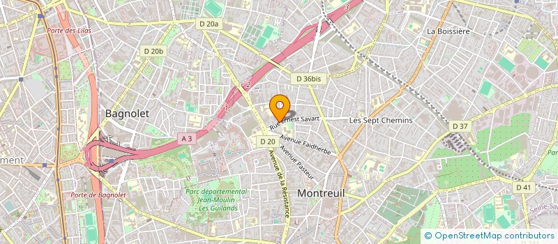 localisation de l'entreprise PK MENUISERIE à MONTREUIL