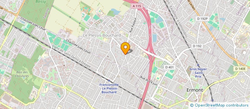 localisation de l'entreprise PK TRANSPORT à LE PLESSIS-BOUCHARD