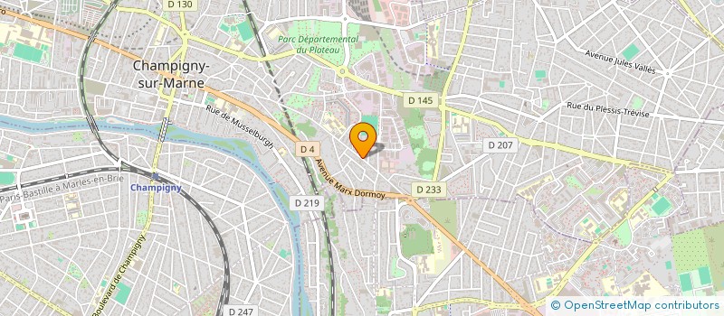 localisation de l'entreprise PKD FINANCE à CHAMPIGNY-SUR-MARNE