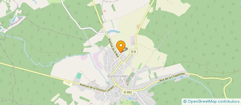 localisation de l'entreprise PKGRAPHICS  BADONVILLER