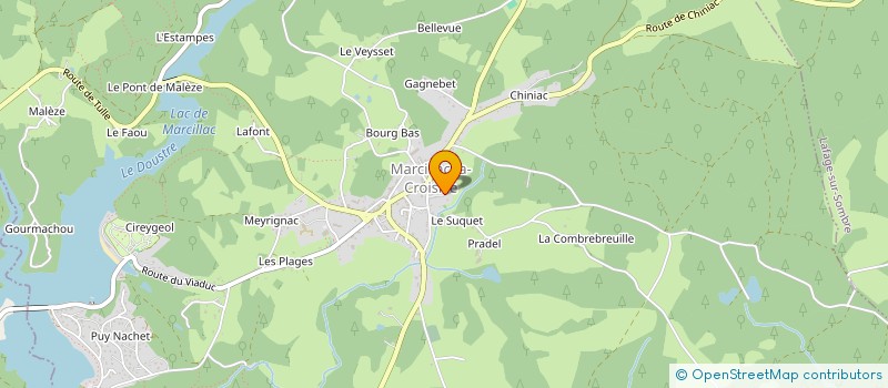 localisation de l'entreprise PKJ à MARCILLAC-LA-CROISILLE