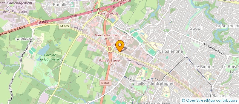 localisation de l'entreprise PL CHAUSSURES à ORVAULT