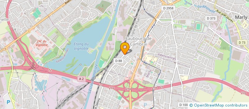 localisation de l'entreprise PL DE TOURNAI  VALENCIENNES