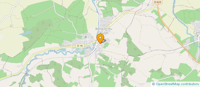localisation de l'entreprise PL FERRONNERIE à BELVEZE-DU-RAZES