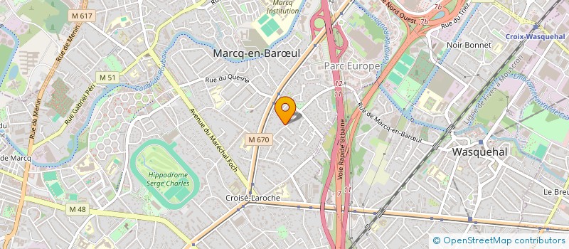 localisation de l'entreprise PL INVEST à MARCQ-EN-BARŒUL