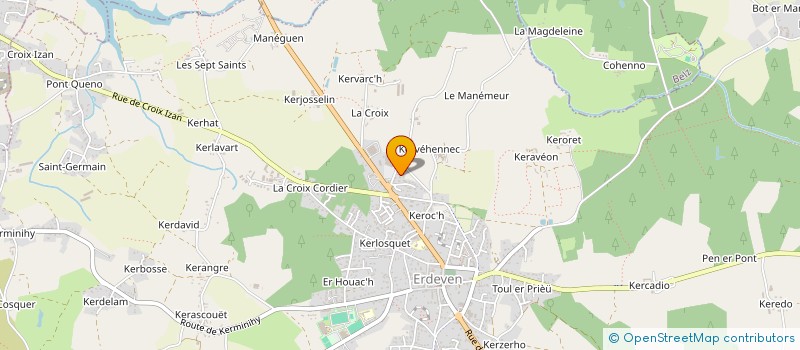 localisation de l'entreprise PLAC'ARMOR  ERDEVEN