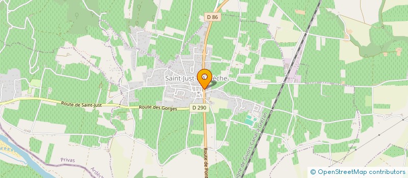 localisation de l'entreprise PLAC'ISO  SAINT-JUST-D'ARDECHE