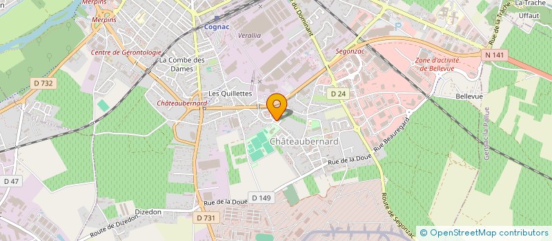 localisation de l'entreprise PLACE 73 à CHATEAUBERNARD