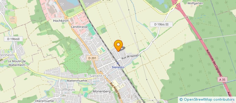 localisation de l'entreprise PLACE DES GLYCINES  GEISPITZEN