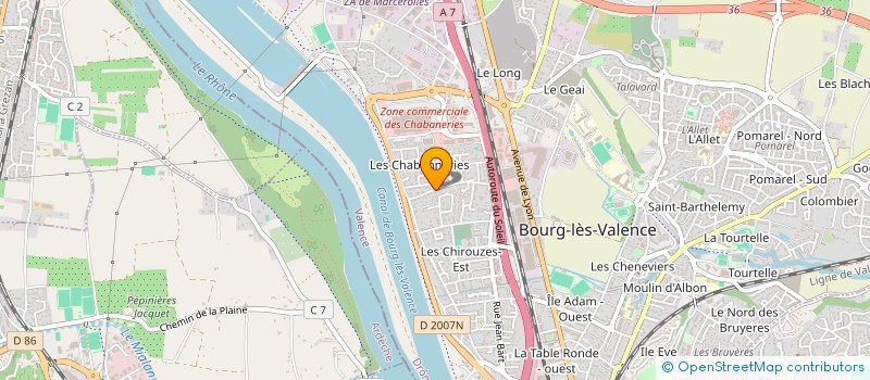 localisation de l'entreprise PLACE DES ORMEAUX  BOURG-LES-VALENCE