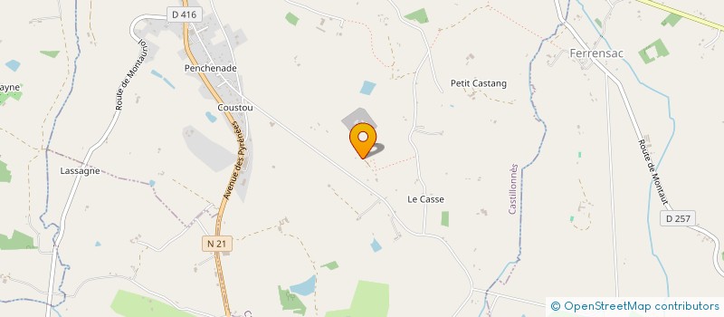 localisation de l'entreprise PLACE DES PRUNES  CASTILLONNES