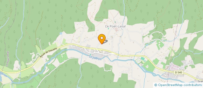 localisation de l'entreprise PLACE DES TILLEULS  LE POET-LAVAL