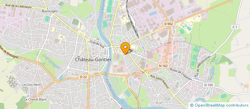 localisation de l'entreprise PLACE DES TONNELIERS  CHATEAU-GONTIER-SUR-MAYENNE